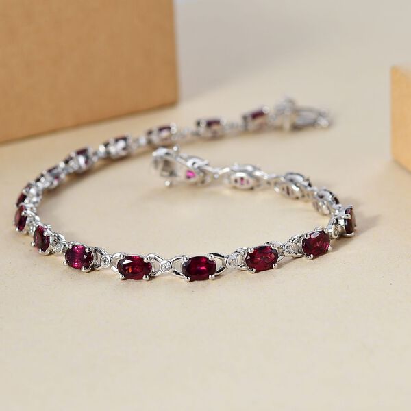 Rhodolith Granat und Zirkon Armband image number 2