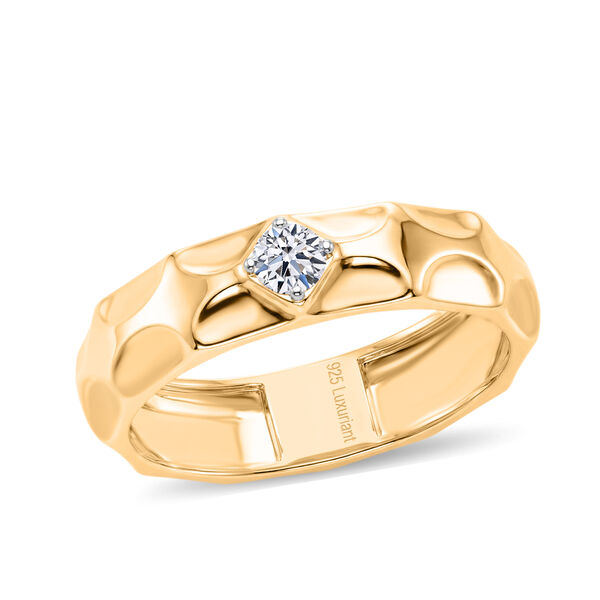 LUXURIANT DIAMOND - Lab Grown Diamant SI-GH Ring 925 Silber 750 Gelbgold vermeil (Gr&ouml;&szlig;e 16.00) ca. 0.15 ct image number 3