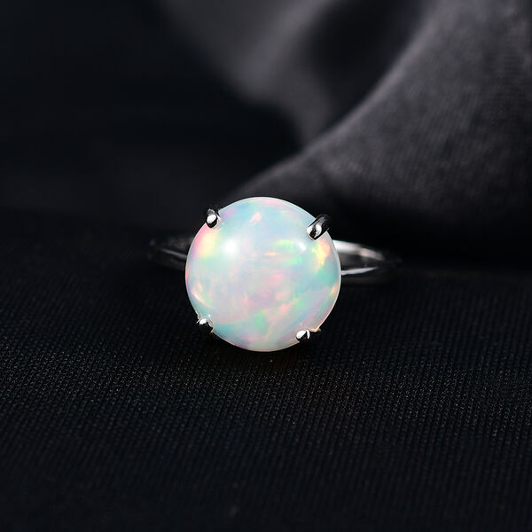 RHAPSODY AAAA nat&uuml;rlicher, &auml;thiopischer Welo Opal Ring in 950 Platin - 5 ct. image number 2