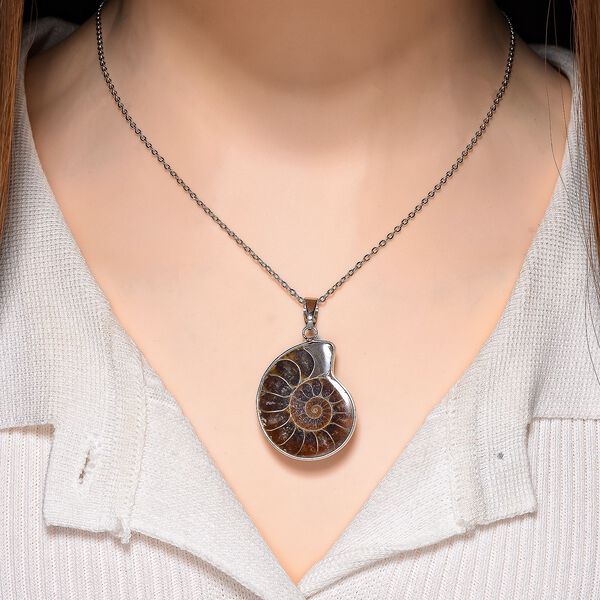 Ammonit Schmuckset ca. 50 cm Nickelfreies Messing ca. image number 3