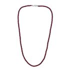 Rhodolith Granat Halskette, ca. 60 cm, 925 Silber, ca. 100.00 ct