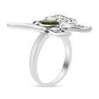 Natürlicher Peridot Schmetterling-Ring, Edelstahl Schwarz oxidiert  ca. 2,00 ct image number 4