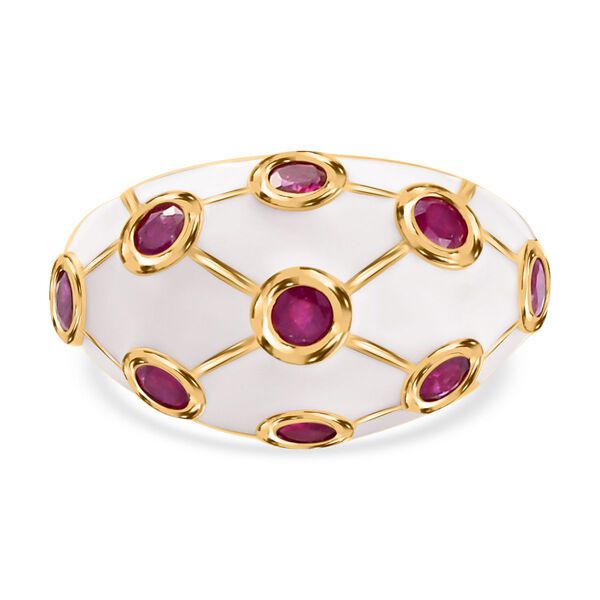 Emaillierter, afrikanischer Rubin-Ring - 1,69 ct.