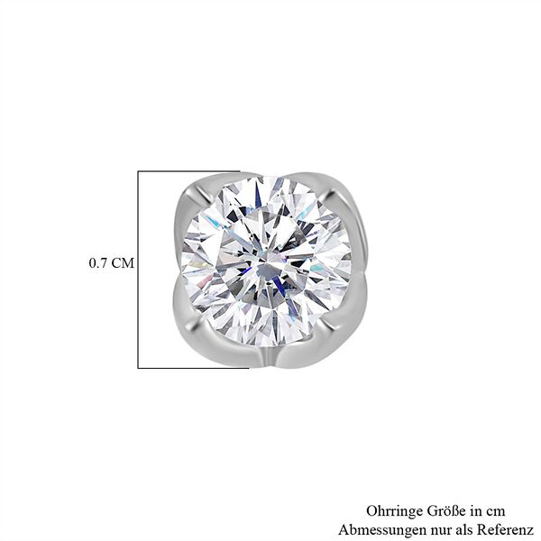Moissanit Ohrringe, 925 Silber rhodiniert - 1,60 ct. image number 6