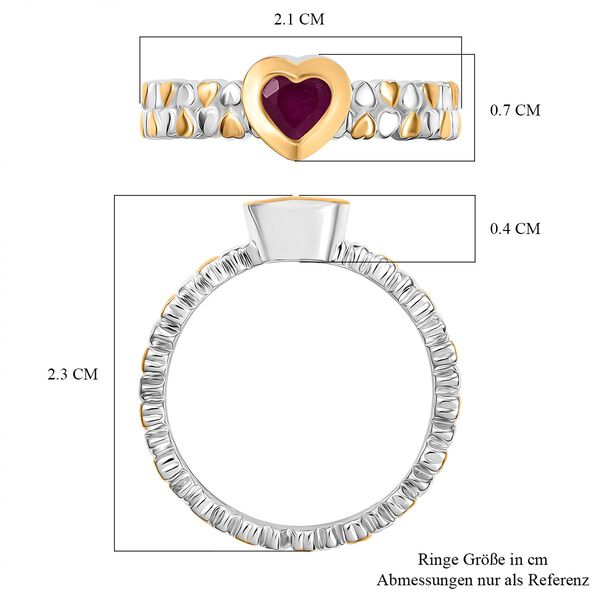 Zweifarbiger afrikanischer Rubin-Ring - 0,49 ct. image number 6