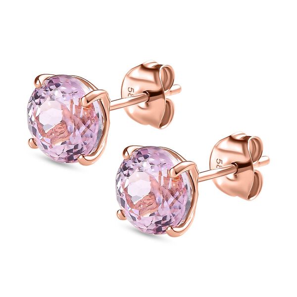 AAA Martha Rocha Kunzit Ohrringe, 585 Gold ca. 5.09 ct image number 4