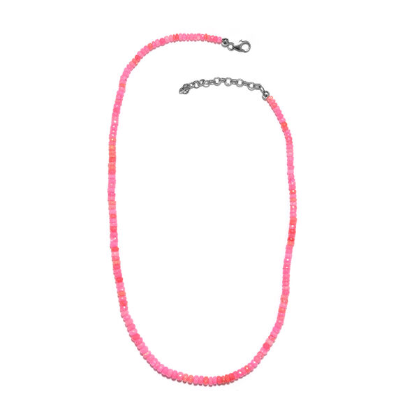 Rosa &auml;thiopische Opal Perlen-Halskette in Silber image number 0