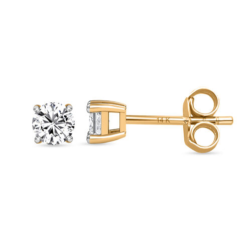 IGI-zertifizierte SI GH Diamant-Ohrringe in 585 Gelbgold - 0,50 ct. image number 10