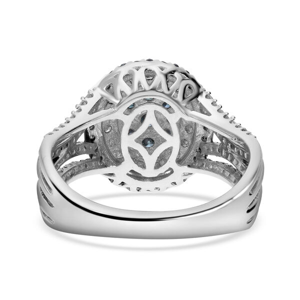 Blauer und wei&szlig;er Diamant-Ring - 1 ct. image number 4