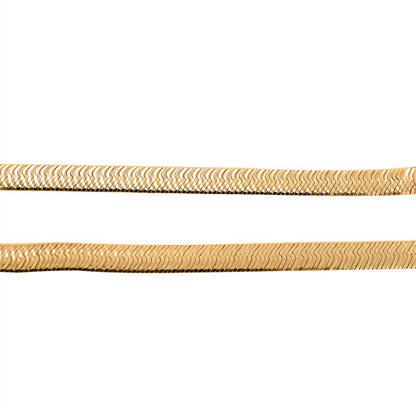 Fischgrätenkette 45 cm in 925 Silber vergoldet image number 2