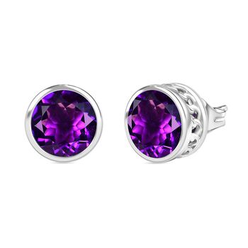 Afrikanische Amethyst Ohrringe in Silberton - 6,82 ct.