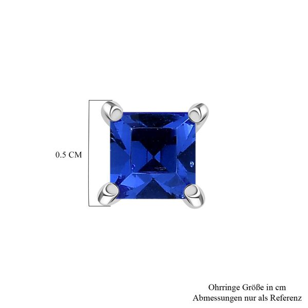 J Francis gefertigt mit SWAROVSKI Saphir Swarovski Kristall Ohrringe 925 Silber image number 5