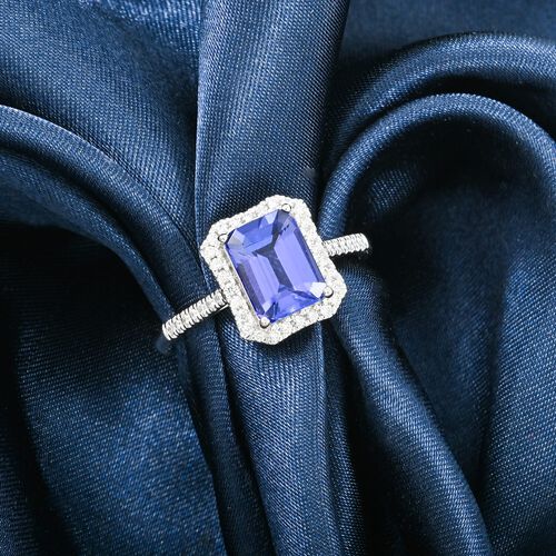 RHAPSODY zertifiziert und geprüft AAAA Tansanit und VS Diamant Ring in 950 Platin - 3 ct. image number 1