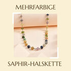 Bouquet mehrfarbige Saphir-Halskette image number 3