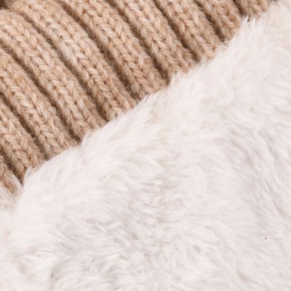 Strickmütze mit Bommel, weiches Mischgewebe, Einheitsgröße, Beige image number 6