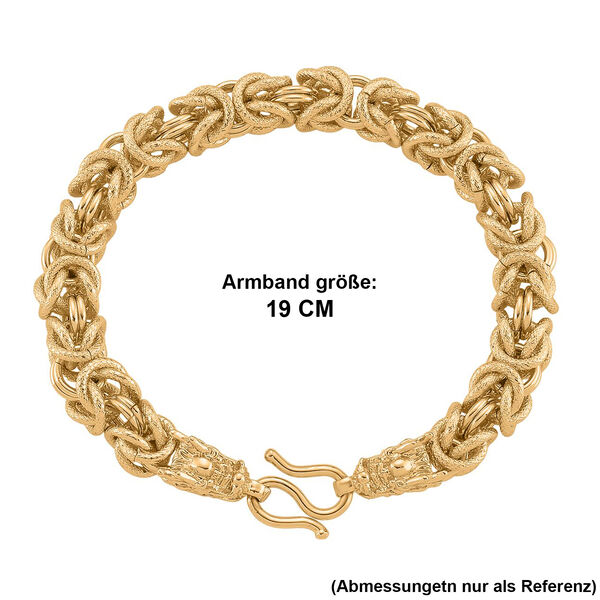 Nickelfreies Messing Armband ca. 19 cm ca. 36,60g, Goldfarben image number 6