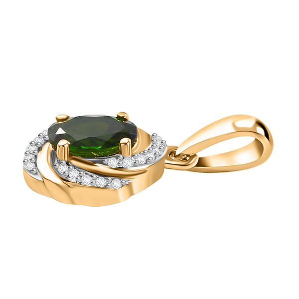 Natürlicher Chromdiopsid und Zirkon-Anhänger - 1,04 ct. image number 4