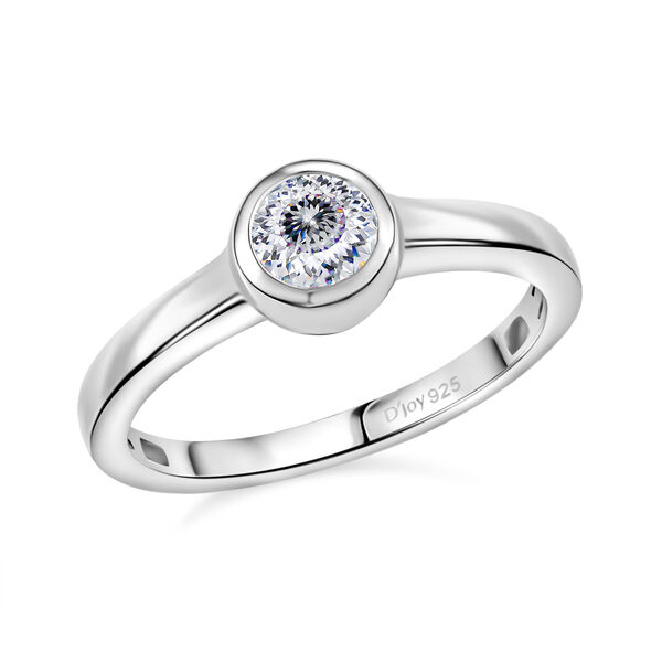 D&rsquo;joy 120 Facetten Moissanit Ring 925 Silber platiniert (Gr&ouml;&szlig;e 21.00) ca. 0,47 ct image number 4