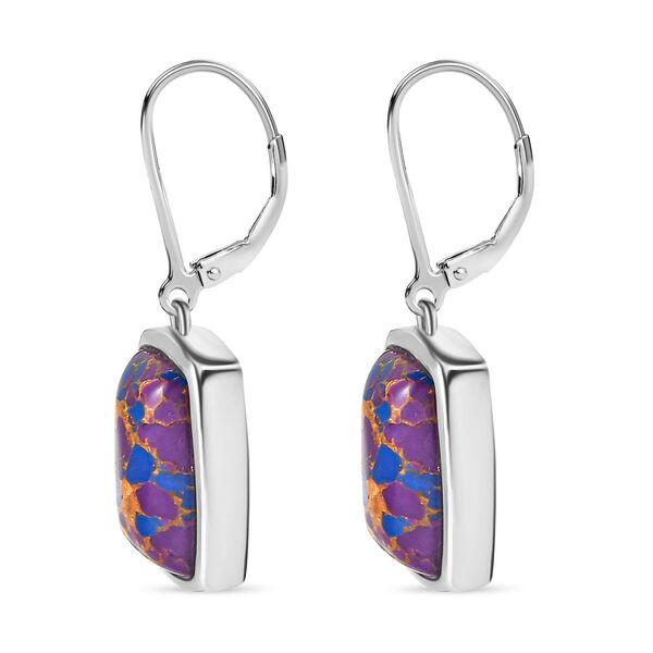 Lila T&uuml;rkis Ohrringe - 11,49 ct. image number 4