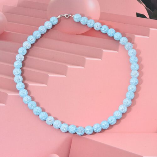 Blaue Eis Quarz Halskette, 45 cm - 315,10 ct. image number 1