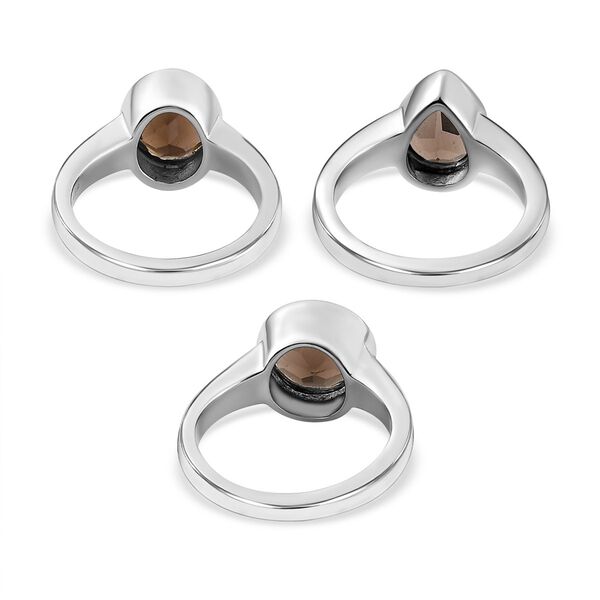 3er-Set Rauchquarz-Ringe - 6,57 Karat. image number 6