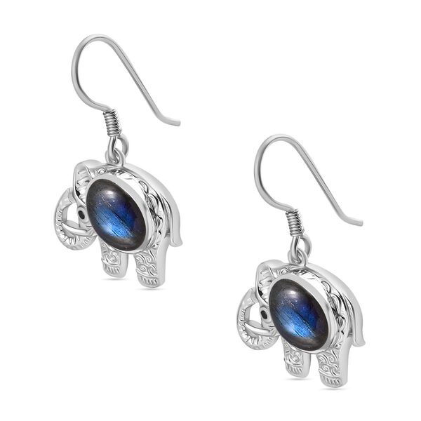 AAA Labradorit und schwarze Spinell-Ohrringe - 5,07 ct. image number 4