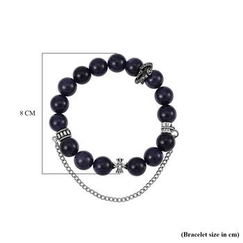 Blaues Sandstein  flexibles Armband - 181,85 ct.