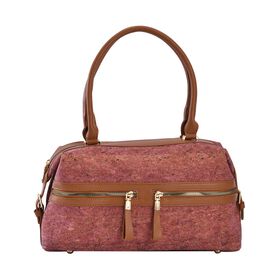 Handtasche aus Naturkork mit RFID-Schutz, Rot