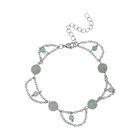 Grüner Aventurin Armband ca. 19 cm Reiner Edelstahl ca. 20.00 ct