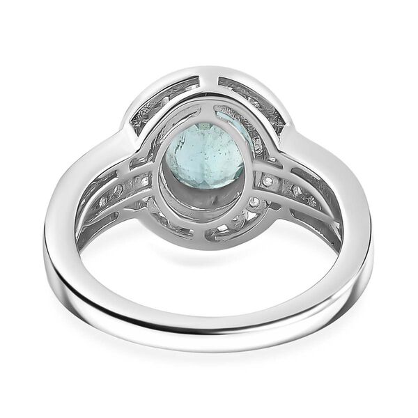 Smaragd und Moissanit Ring, ca. 1,91 ct image number 5