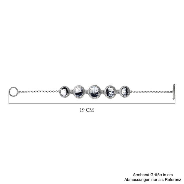 Weißes Büffel-Armband, 19 cm - 16,79 ct. image number 5