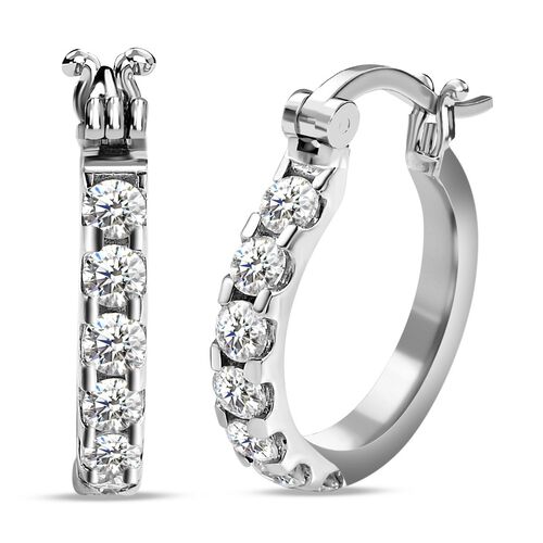 Moissanit Ohrringe, 925 Silber platiniert ca. 1.16 ct image number 0