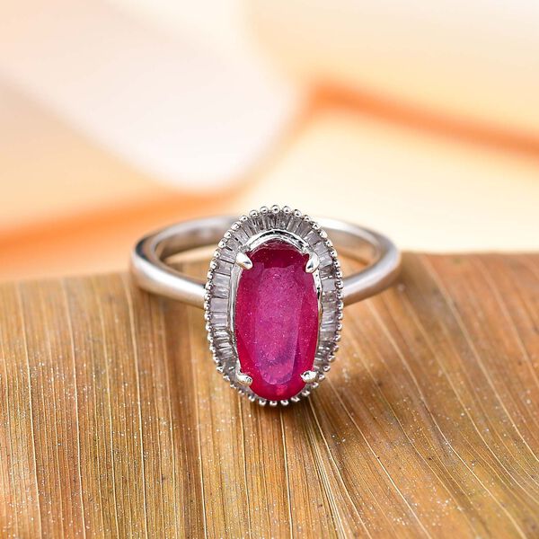 Afrikanischer Rubin und Diamant-Ring - 3,61 ct. image number 9