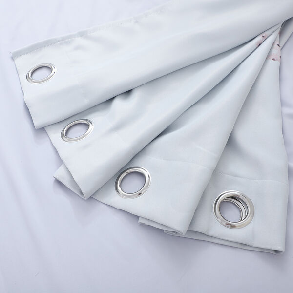 2er-Set - Verdunkelungsvorh&auml;nge mit 8 Metallringen, Blumenwiese, Rosa-Lila&nbsp; image number 3