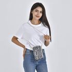 Handytasche mit Tragekette und RFID Schutz, 11x7x18cm, Leopard-Weiß image number 1