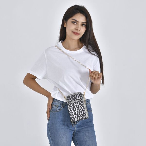 Mode Umhängetasche, braun Leopard image number 2