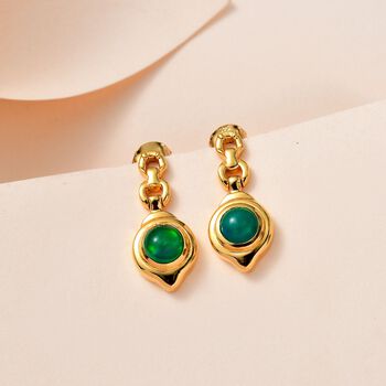 AA gr&uuml;ne, &auml;thiopische Welo Opal-Ohrringe - 0,93 ct.