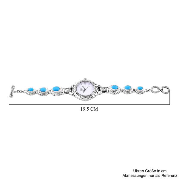 Sleeping Beauty Türkis Armband ca. 19 cm 925 Silber ca. 6,64 ct. image number 6