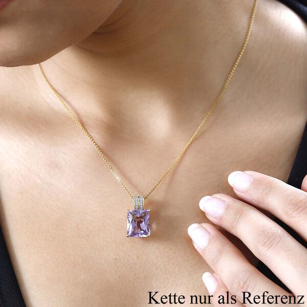 Rose De France Amethyst und Zirkon Anhänger - 6,18 ct. image number 3