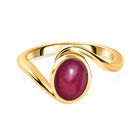 AA Afrikanischer Rubin (Fissure gefüllt) Ring, 925 Silber Gelbgold Vermeil (Größe 21.00) ca. 2.08 ct