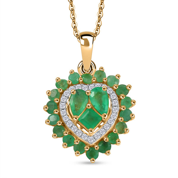 D'Joy Socoto Smaragd Anhänger mit 50cm Kette - 1,68 ct. image number 0