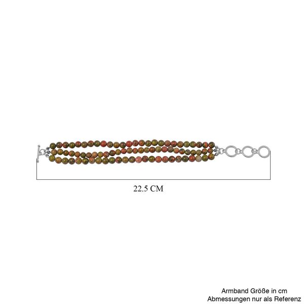 Unakite Armband, 18 cm - 30 ct. image number 5