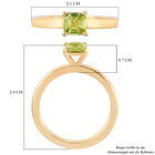 Natürlicher Peridot-Ring, 925 Silber vergoldet  ca. 0,63 ct image number 6