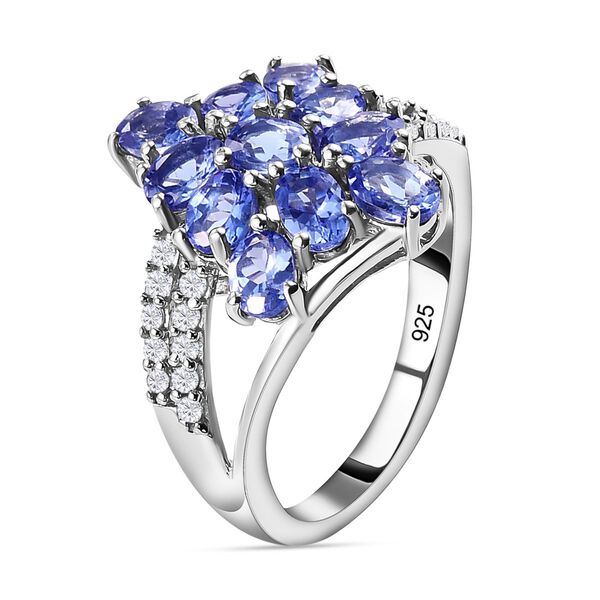 AA Tansanit und Zirkon Ring - 2,26 ct. image number 5