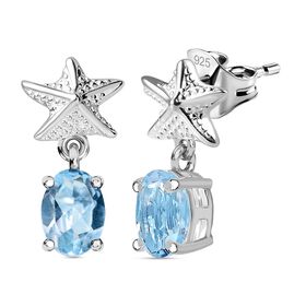 Himmelblaue Topas-Ohrringe - 1,95 ct.
