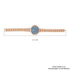 Strada - Kristall Uhr, japanisches Uhrwerk, Edelstahl in Roséfarbe, blau image number 6