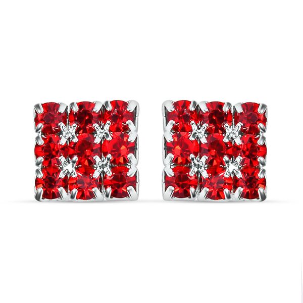 Roter Kristall Schmuckset Reines Messing image number 7