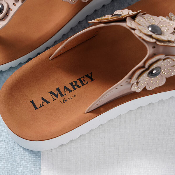 LA MAREY - Blume Sandalen, Gr&ouml;&szlig;e 37, Rosa image number 5