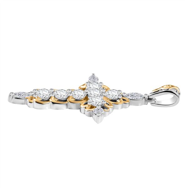 J Francis gefertigt mit SWAROVSKI- Swarovski Zirkonia Kreuz Anhänger image number 5