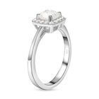 Moissanit-Ring, 925 Silber Platin  ca. 1,20 ct image number 3